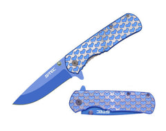 T 271406-BL 4.25" Blue Hearts Assist-Open Folding Knife