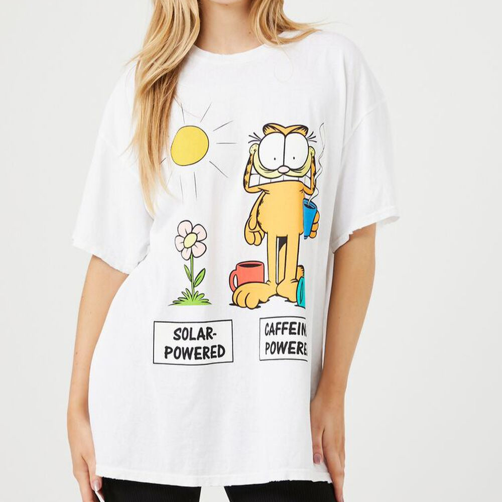 Women's Oversized Garfield Graphic Tee T-Shirt