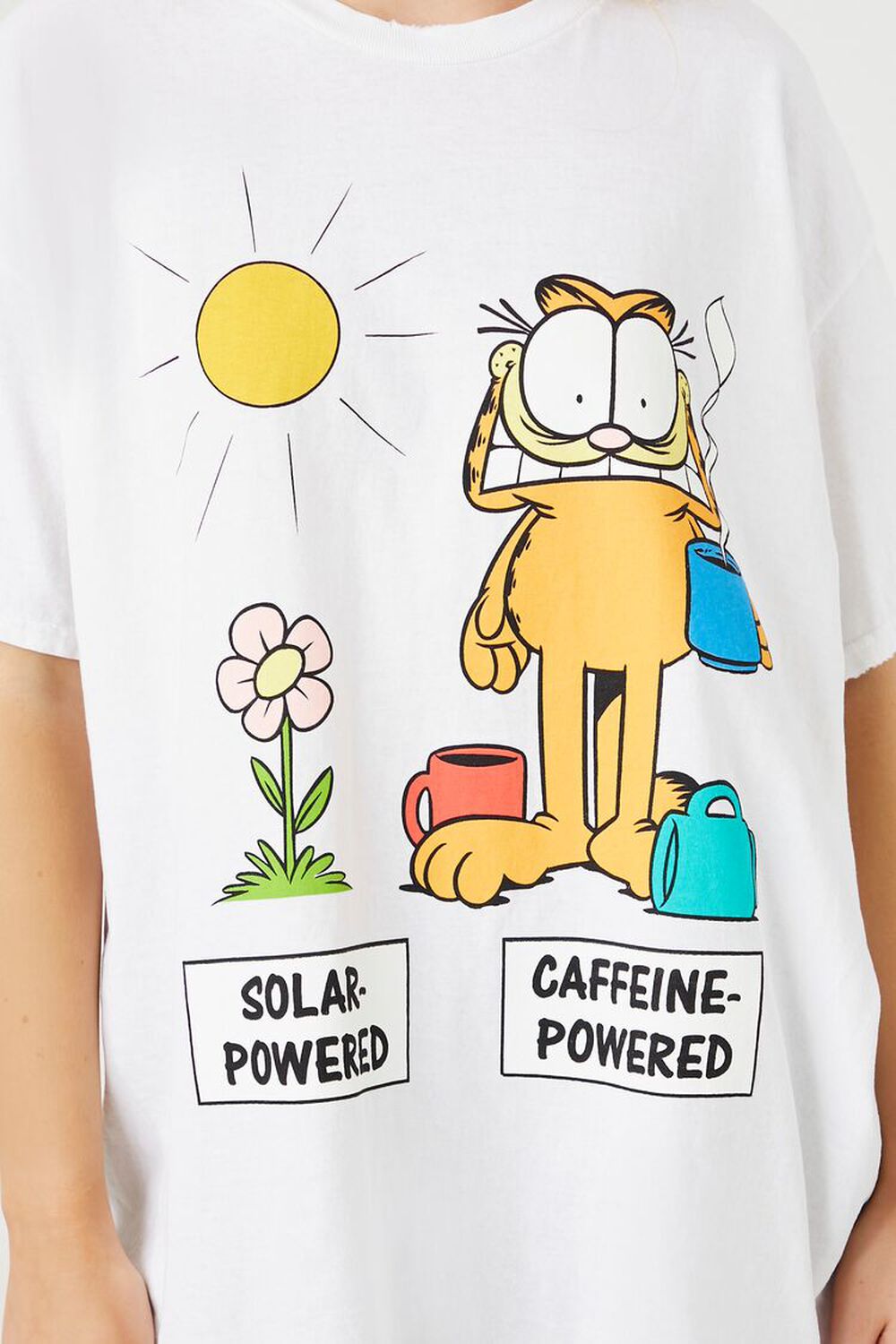 Women's Oversized Garfield Graphic Tee T-Shirt