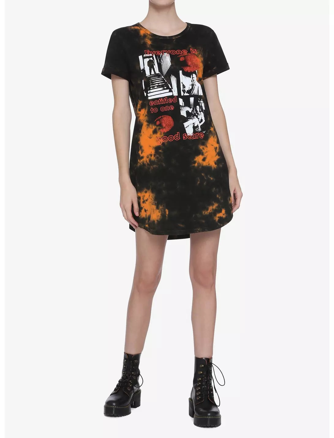 Halloween Michael Myers One Good Scare Tie-Dye T-Shirt Dress