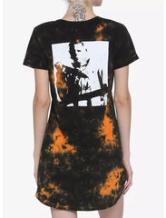 Halloween Michael Myers One Good Scare Tie-Dye T-Shirt Dress