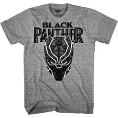 Men's Marvel Black Panther Tattoo Design Mask Graphic Tee T-Shirt