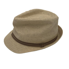 Men's Cross Grain Natural Straw Fedora Hat