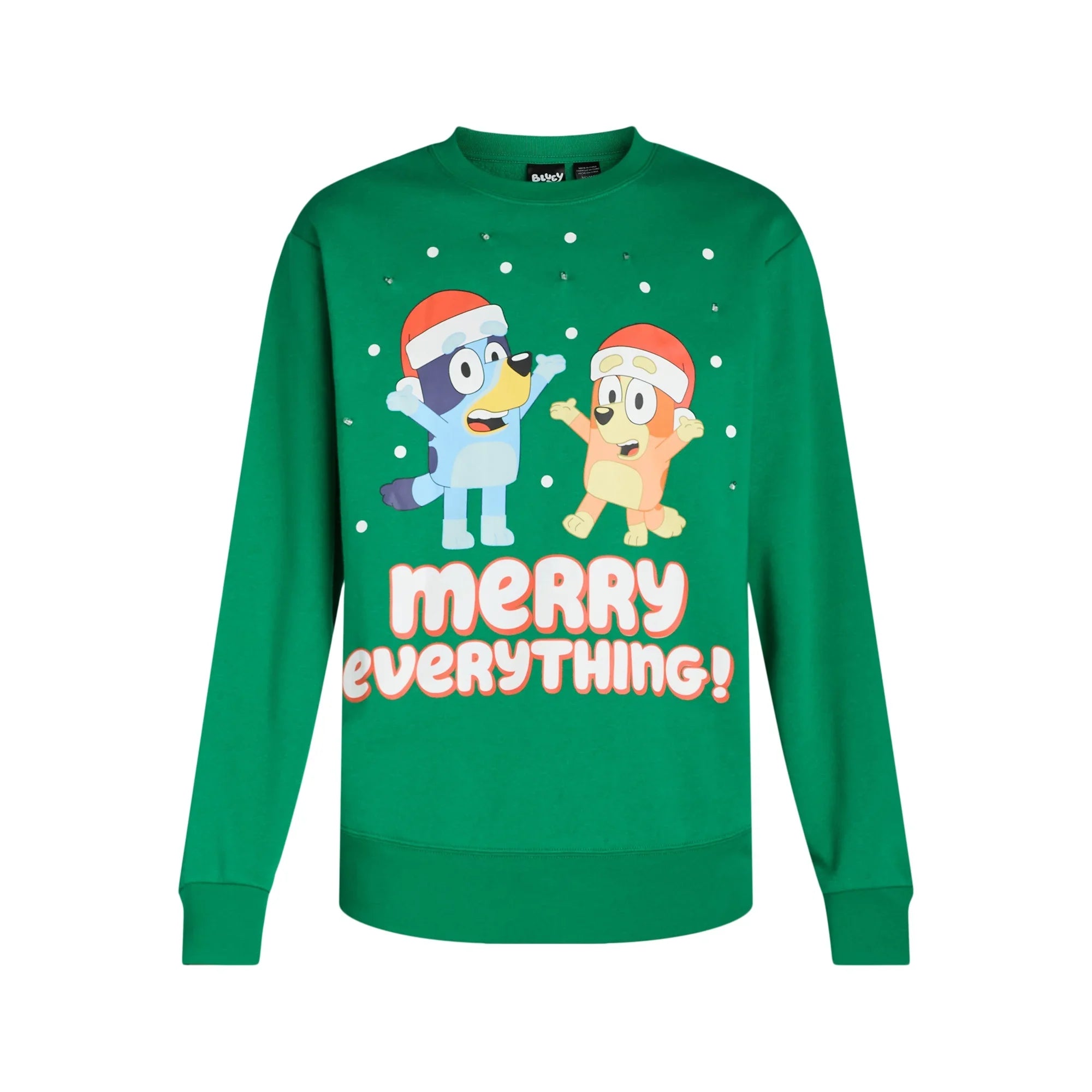 Men's Bluey Christmas Merry Everything Light Up Graphic Sweatshirt
