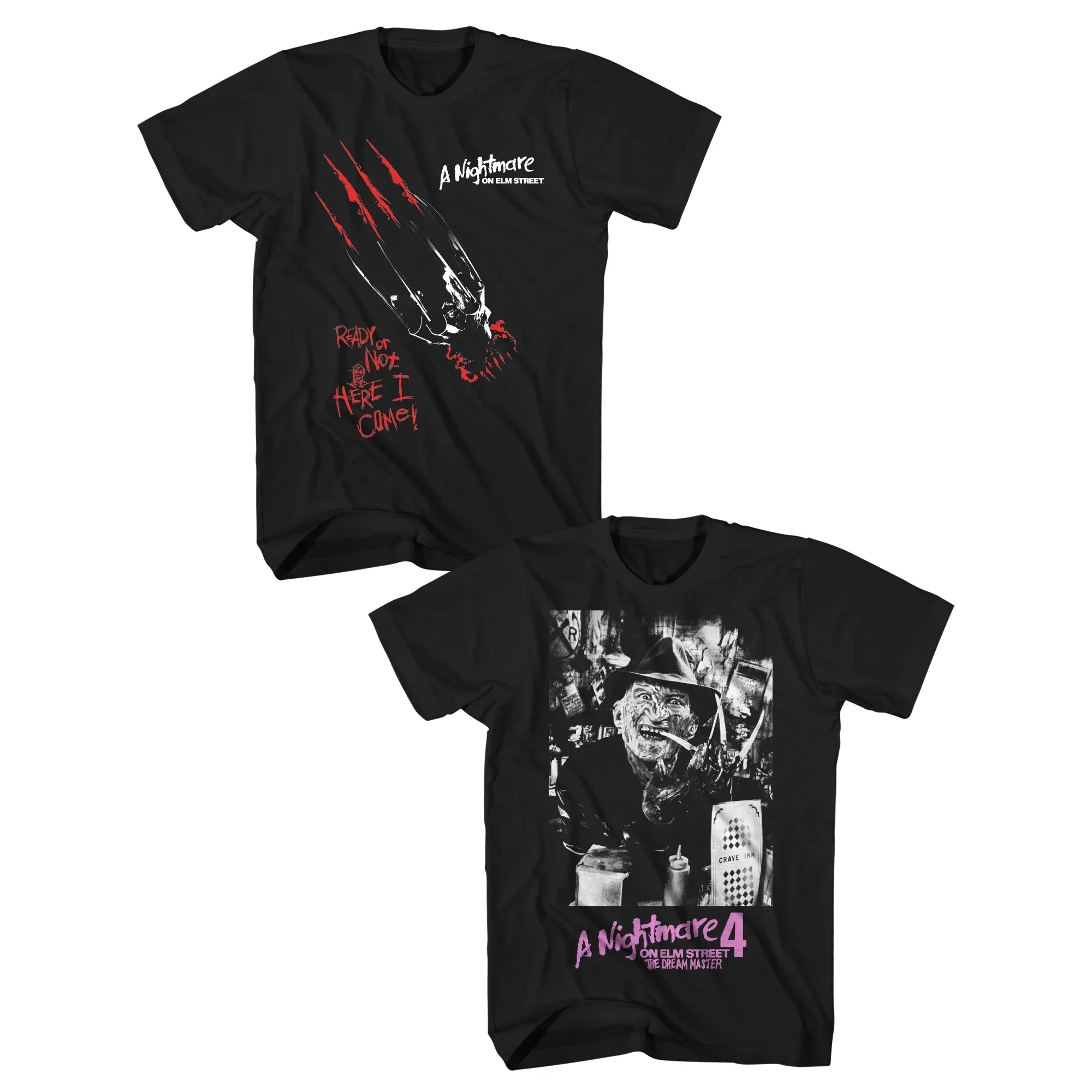 Men's Nightmare on Elm St. Freddy Graphic T-Shirts, 2-Pack