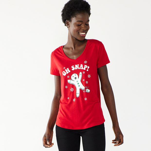 Women's Celebrate Together™ Holiday OH Snap Cookie Tee T-Shirt - Rex Distributor, Inc. Wholesale Licensed Products and T-shirts, Sporting goods,