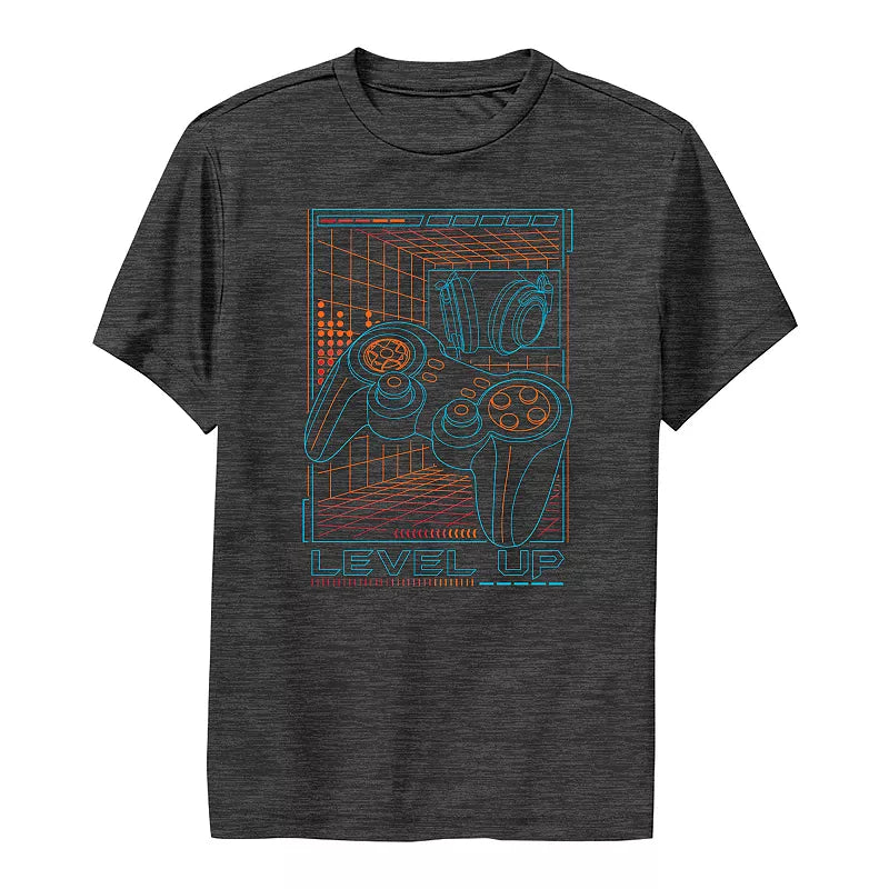 Boys 8-20 Tek Gear® Dry Tek Graphic Level Up Video Game T-Shirt Tee