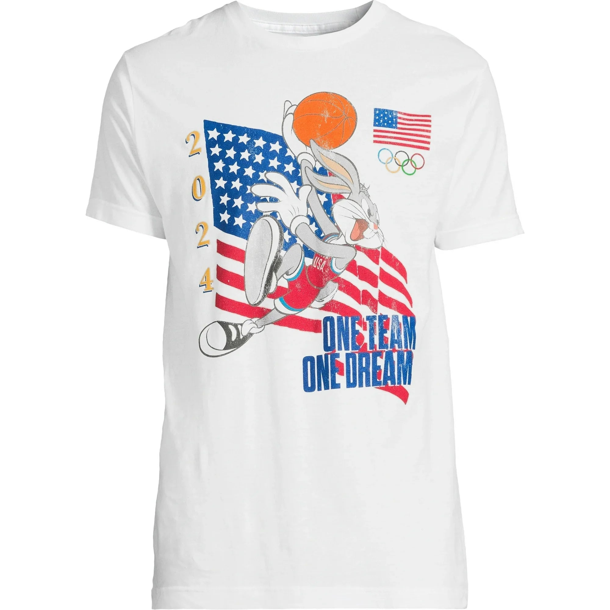 Men's Looney Tunes x Team USA Bugs Bunny Basketball Graphic Tee Shirt