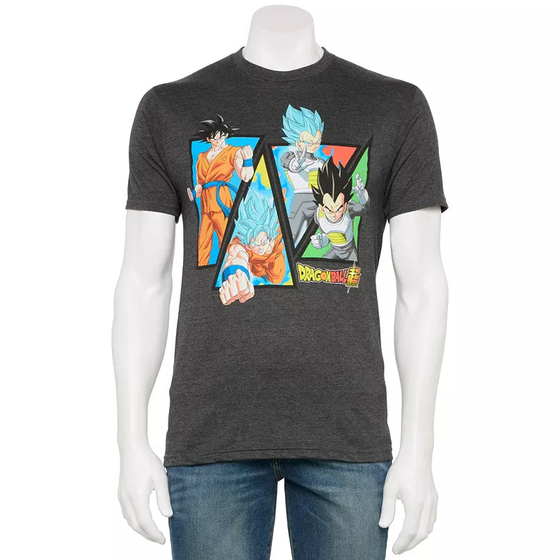 Men's Heather Dragon Ball Z Super Graphic Tee T-Shirt