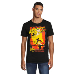 Men's Indiana Jones Retro Graphic T-Shirts, 2-Pack
