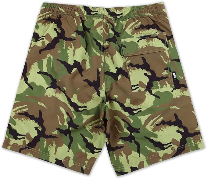 NEFF Men's Standard 9" Quick Dry Swim Trunks with Lining Camo