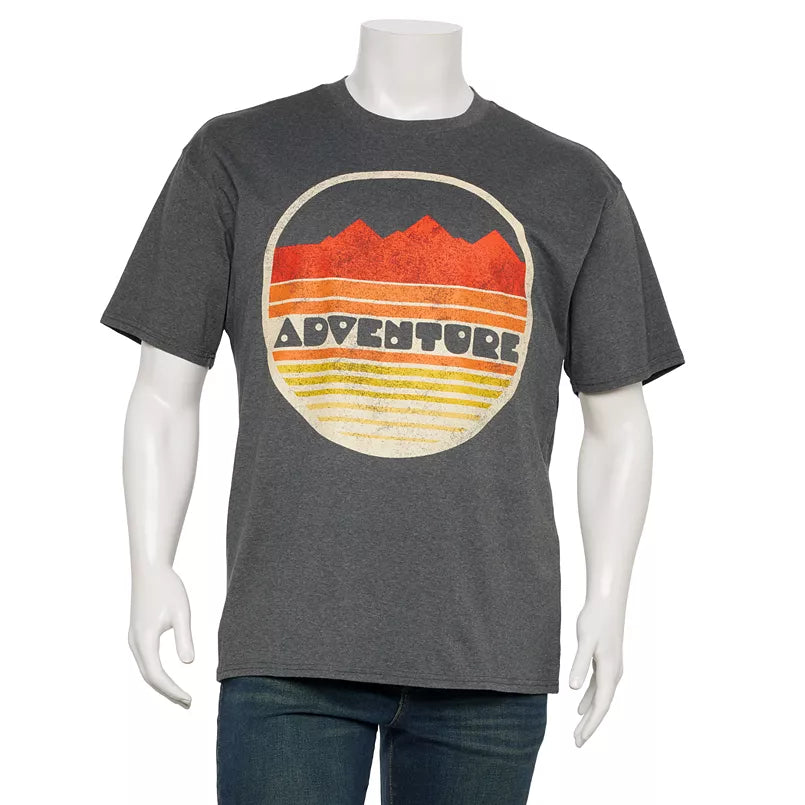 Men's Big & Tall Outdoor Vintage Adventure Graphic Tee