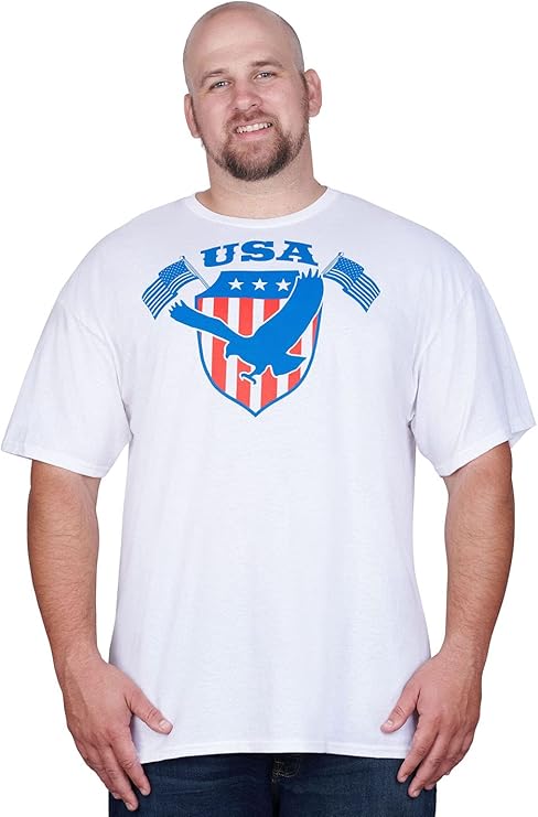 Men's USA Flag Eagle Home of The Brave T-Shirt Tee