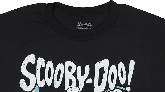Men's Distressed Scooby-Doo and Mystery Machine Graphic Tee T-Shirt