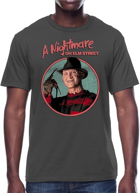 Men's Mens Gray A Nightmare On Elm Street Freddy Krueger T-Shirt Tee