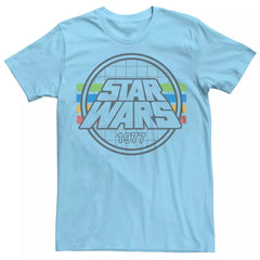 Men's Star Wars 1977 Retro Graphic Rainbow Tee T-Shirt