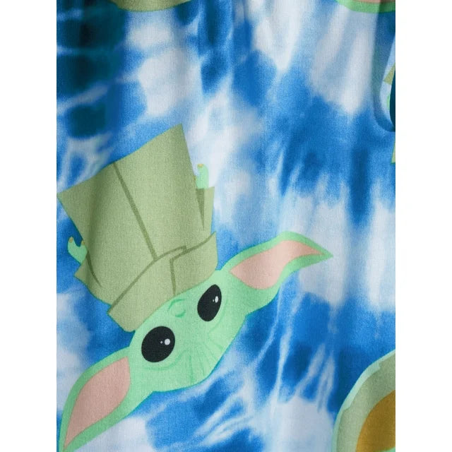 Men's Joggers Star Wars the Child Chibi All-over Print Blue Tie Dye