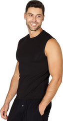 Men's Solid Muscle Sleeveless Top Shirt Black