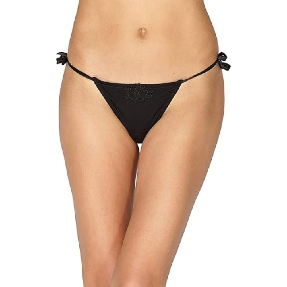Women's Thong Silk Knit Medallion Underwear
