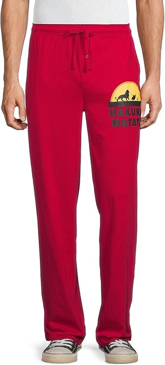 Men's Disney Lion King Hakuna Matata Red Lounge Pajama Pants
