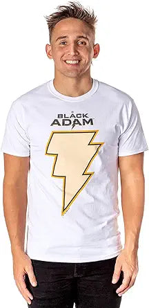 DC Comics Black Adam Mens' Yellow Lightning Bolt Marvel Nemesis T-Shirt