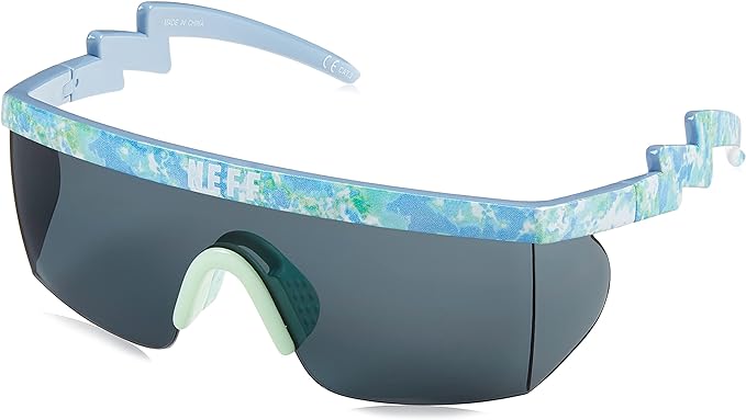 NEFF Men's Brodie Wrap Around Sport Sunglasses Blue Tie Dye, One Size