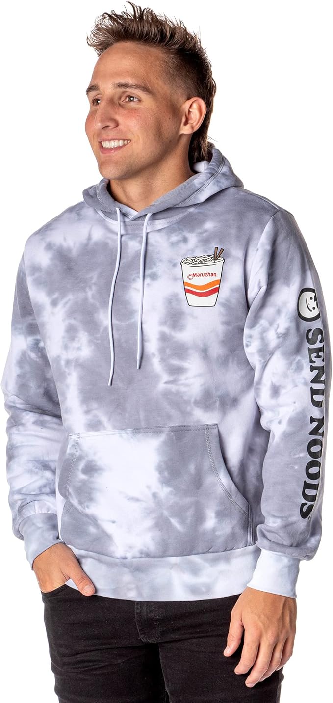 Maruchan Ramen Noodles Men's Send Noodles Adult Tie Dye Pullover Hoodie