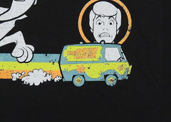 Men's Distressed Scooby-Doo and Mystery Machine Graphic Tee T-Shirt