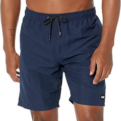 NEFF Men's Standard 9" Quick Dry Swim Trunks with Lining Navy Blue