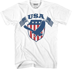 Men's USA Flag Eagle Home of The Brave T-Shirt Tee