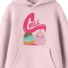 Squishmallows May & Dabria Chill Girl's Cradle Pink Long Sleeve Hooded Sweatshirt