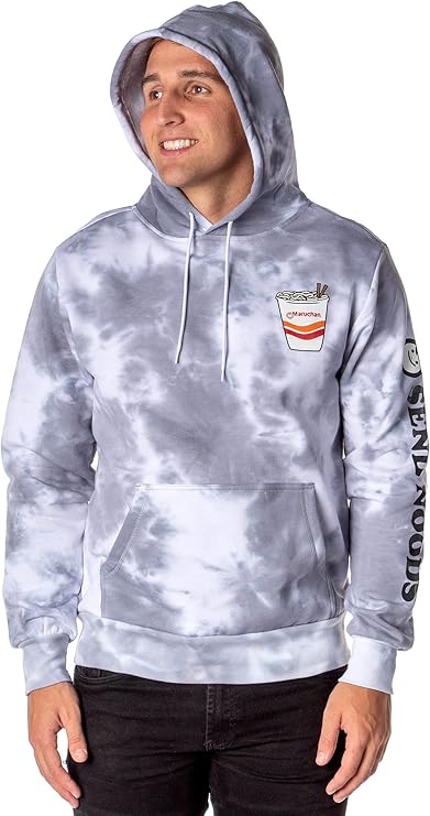 Maruchan Ramen Noodles Men's Send Noodles Adult Tie Dye Pullover Hoodie