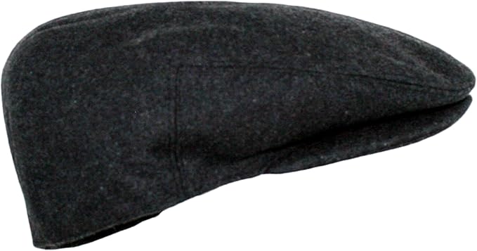 Men's Charcoal Wool Blend Driving Newsboy Cap Hat