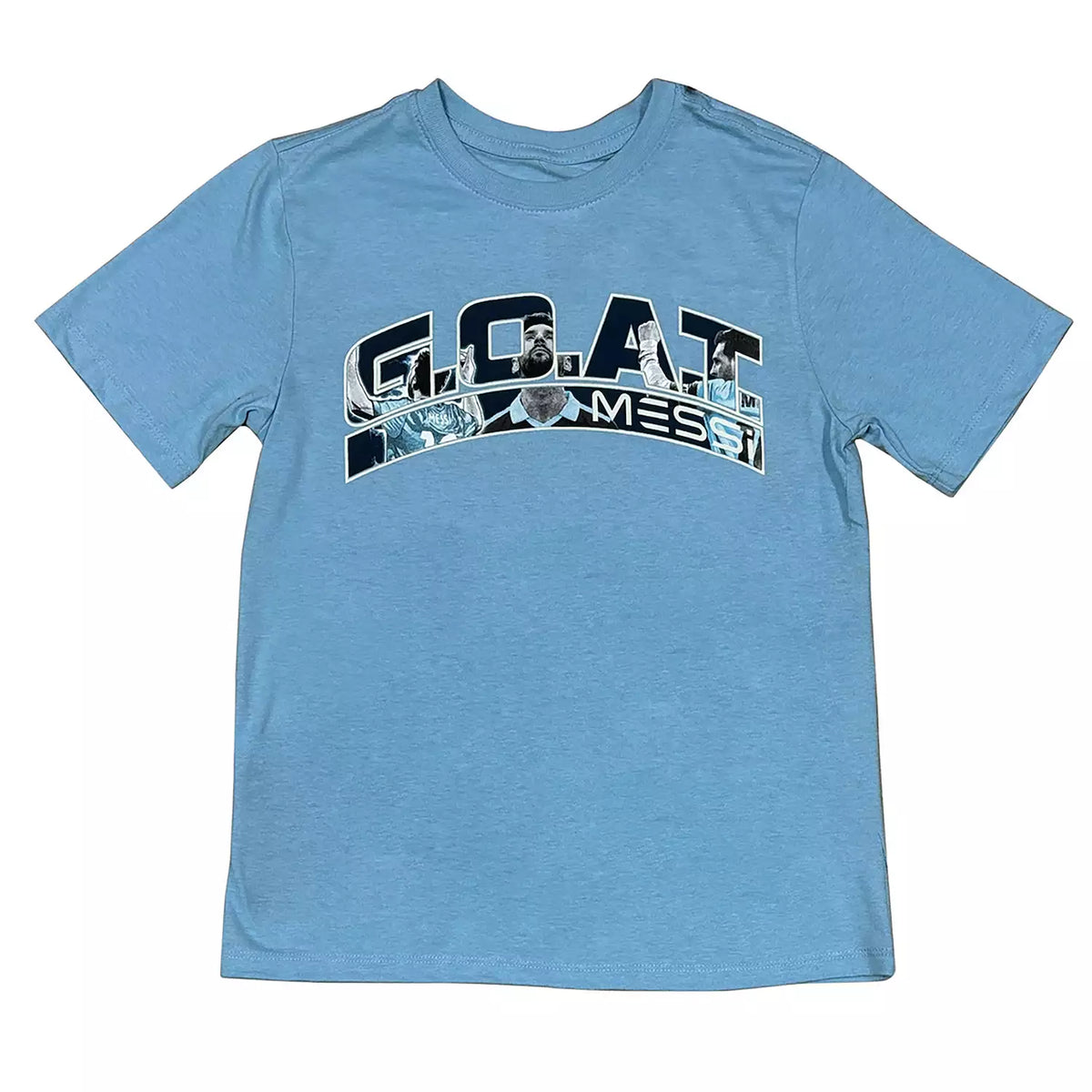 Boy's Toddler Messi G.O.A.T. Blue Short Sleeve T-Shirt Tee