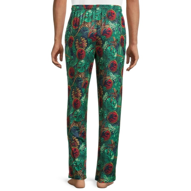 Jurassic Park, Adult Mens, Logo Pajamas Sleep Pant Multicolor