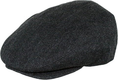 Men's Charcoal Wool Blend Driving Newsboy Cap Hat