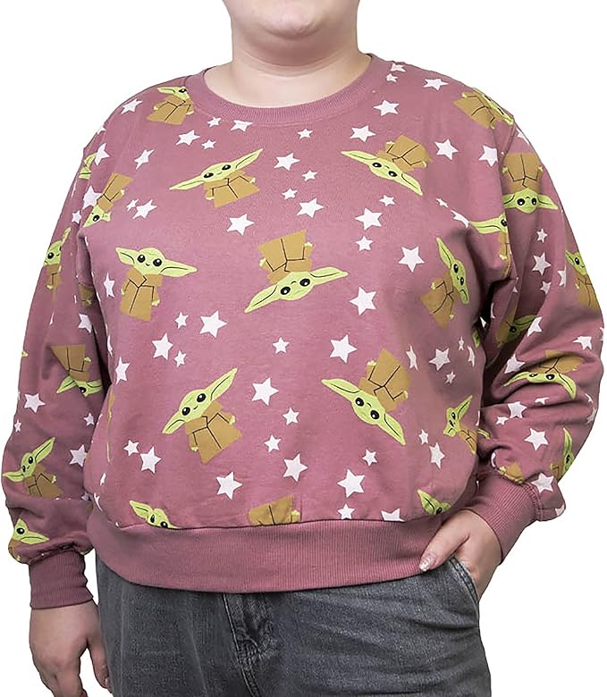 Star Wars Plus Size Women's Mandalorian Grogu All Over Pattern Pullover - Rex Distributor, Inc. Wholesale Licensed Products and T-shirts, Sporting goods,