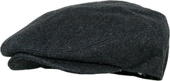 Men's Charcoal Wool Blend Driving Newsboy Cap Hat