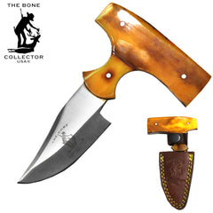 BC 872-YBN 5" Bone Collector Yellow Bone Short Blade Skinning Knife with Leather Sheath - Rex Distributor, Inc. Wholesale Licensed Products and T-shirts, Sporting goods,