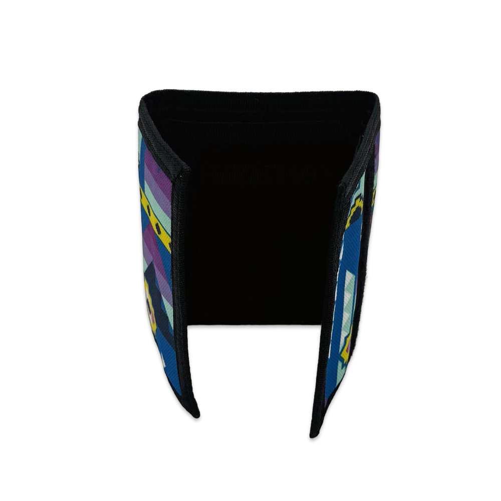 NEFF Blue Tribal Trifold Wallet Black Hook & Loop
