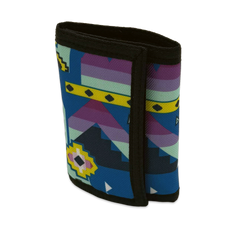 NEFF Blue Tribal Trifold Wallet Black Hook & Loop