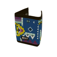 NEFF Blue Tribal Trifold Wallet Black Hook & Loop