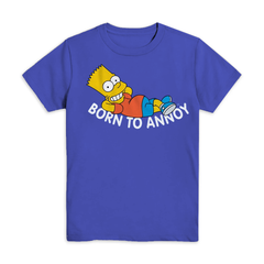 Boy's The Simpsons Bart Born To Annoy Graphic Tee T-Shirt