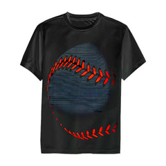 Boys 4-20 Black Baseball Stripes Graphic Tee T-Shirt