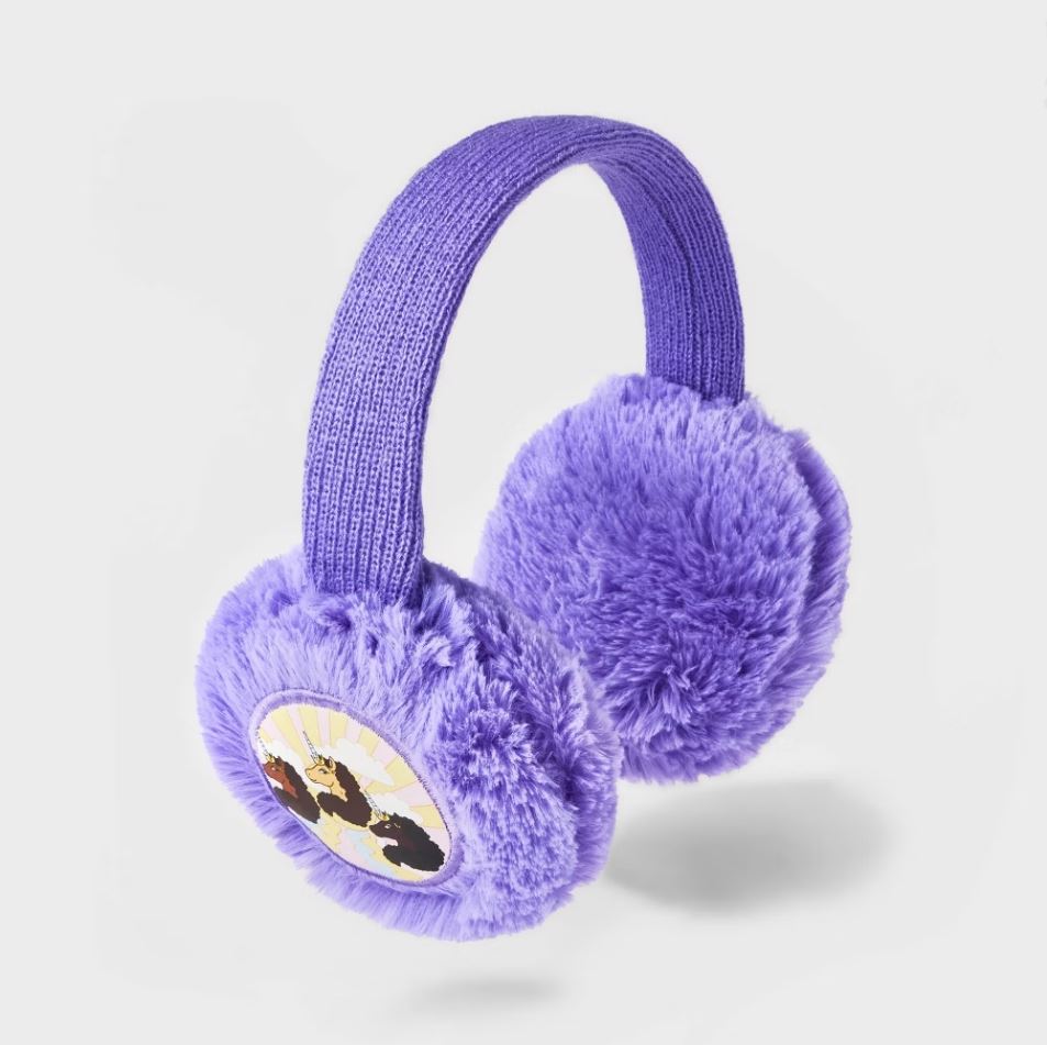 Girls' Afro Unicorn Earmuff Hat - Purple - Rex Distributor, Inc. Wholesale Licensed Products and T-shirts, Sporting goods,