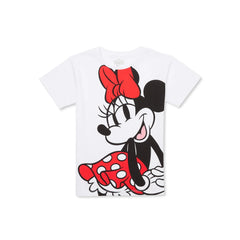 Girls Disney Minnie Mouse Crew Neck Short Sleeve Graphic T-Shirt Tee