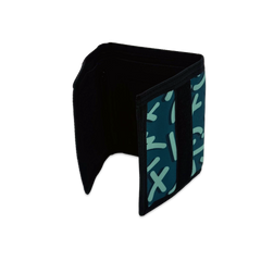 NEFF Teal Icon Trifold Wallet Black Hook & Loop