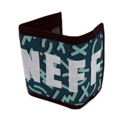 NEFF Teal Icon Trifold Wallet Black Hook & Loop