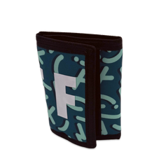 NEFF Teal Icon Trifold Wallet Black Hook & Loop