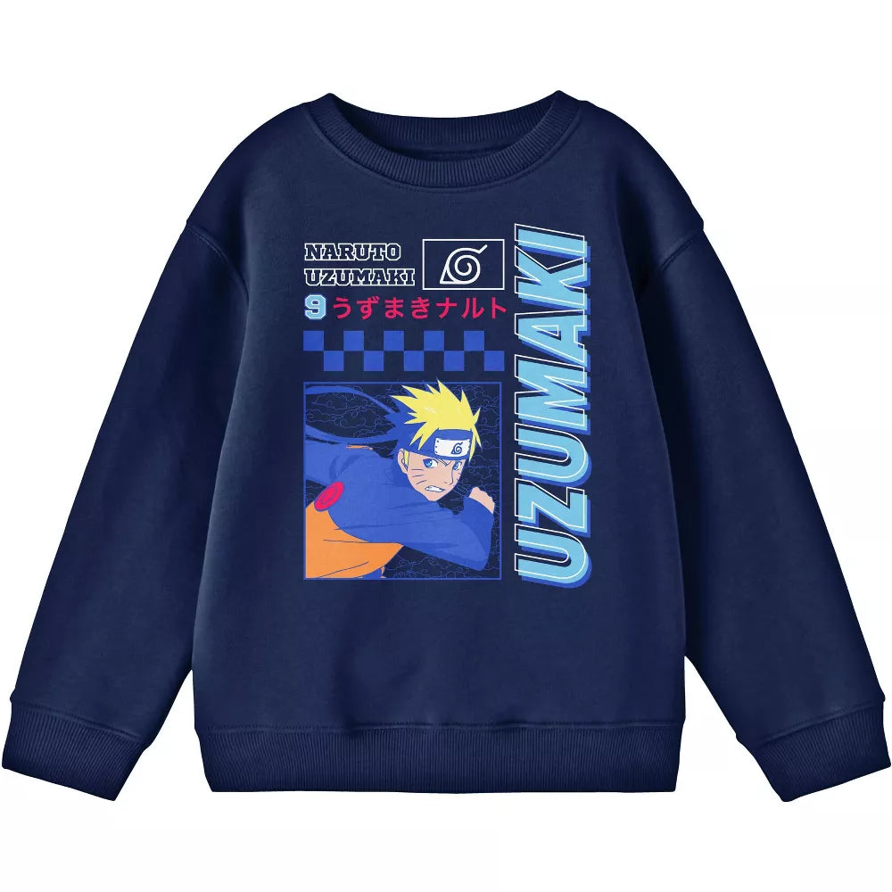 Boy's Naruto Shippuden Naruto Uzumaki Art Navy Long Sleeve Shirt - Rex Distributor, Inc. Wholesale Licensed Products and T-shirts, Sporting goods,